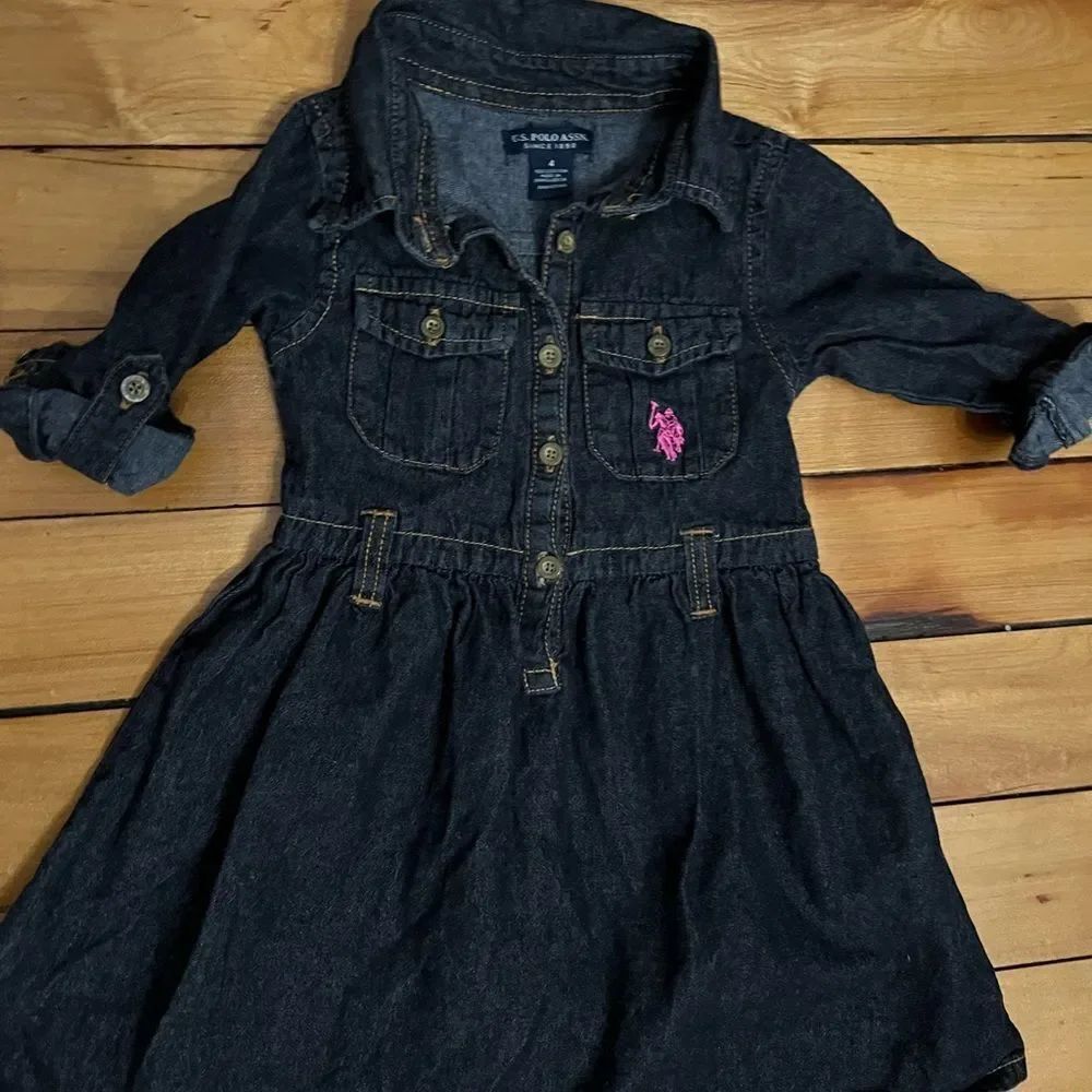 U.S Polo Association Denim Jean Dress Size 4T